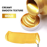 Acrylic Paint Metallic Gold, 16.9 Fl Oz/500Ml Large Bottle Gold Leaf Paint For Art Painting, Hand-Crafts, Non-Toxic, Non-Fading Gold Paints Ideal For Canvas, Wood, Furniture, Fabric, Ceramic, Stone Craft Supplies