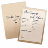 Baby Shower Prediction And Advice Game Kit - 30 Khaki Double Side Fill-In Game Cards For Baby Boy & Girl - Gender Reveal, Baby Announcement, Gender Neutral, Party Favor & Supplies - F1