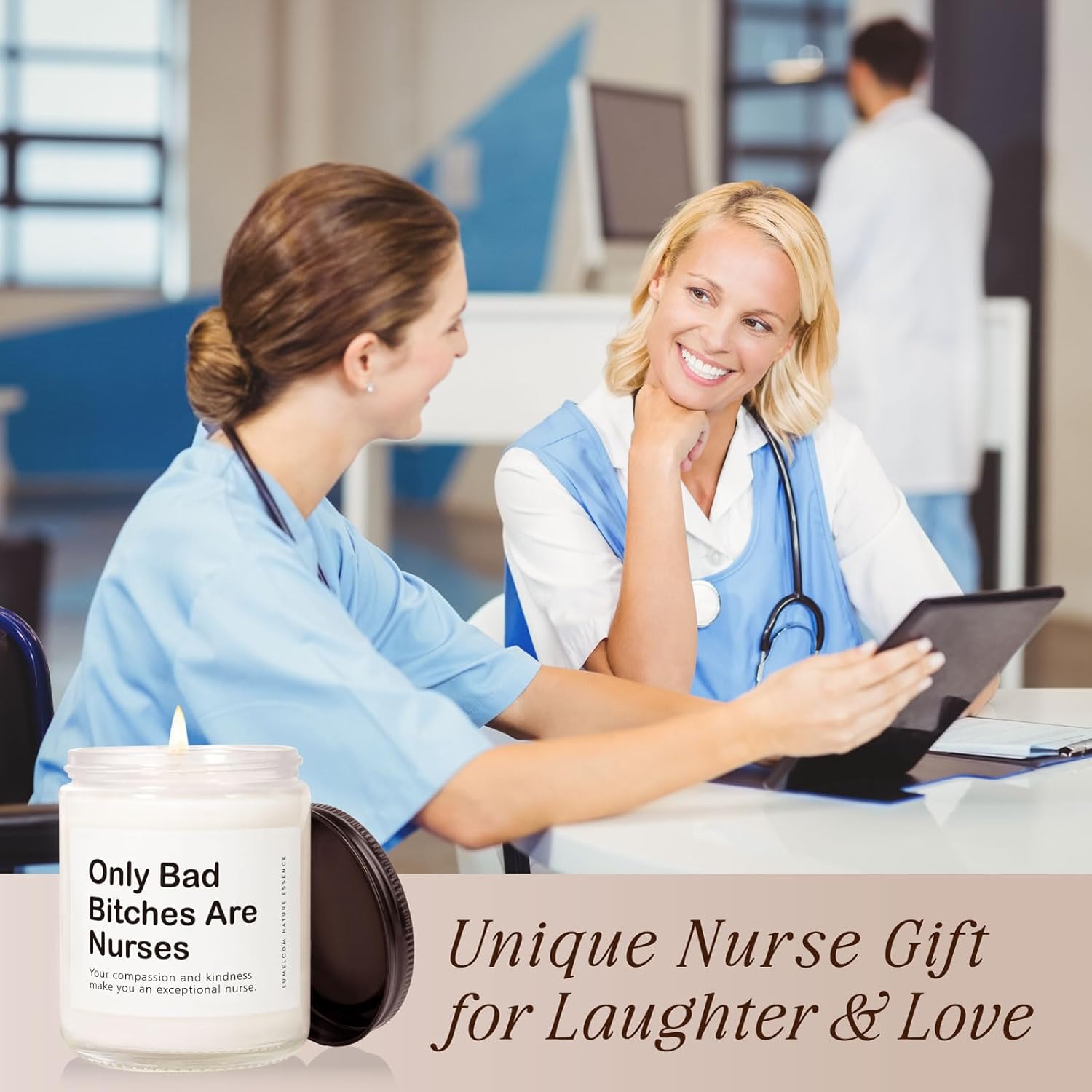 Nurse Gifts For Women, Female - 9Oz Lavender Scented Soy Wax Candle - Gift For Nurse, Nurses Practitioner, Nursing School Graduation, Birthday, Appreciation, Nurses Day, Rn, Ipn, Nicu Present