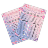 Who Knows The Birthday Best - Pink Purple Party Games Card Set - Sleepover Slumber Party Supplies - Birthday Night Games Creative Idea - 20 Game Cards