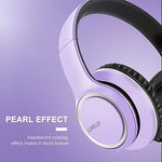 X8 Over-Ear Wired Headphones, Foldable with Mic, 3.5mm Plug, Dark Purple