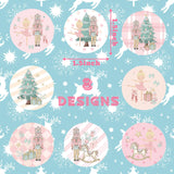 500Pcs Christmas Nutcracker Round Stickers, 8 Cute Designs Roll Decals King Soldier Ballerina Girl Xmas Tree Envelope Adhesive Labels For Xmas Winter Party Gift Greeting Card Decor, 1.5 Inch