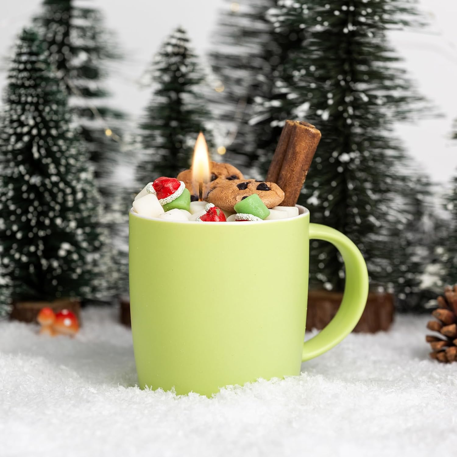 Hot Cocoa Mug Candle, Valentine’S Day Candle Gift For Her, 12.5Oz Chocolate & Creamy Marshmallow Soy Wax For Home Décor, Romantic Gifts For Women Girlfriend Wife Couples