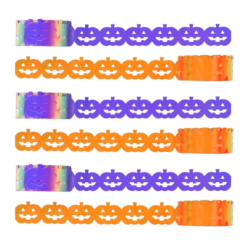 6 Rolls Halloween Tapes, Hollow Pumpkin Tape Holographic Decorative Tape Stick