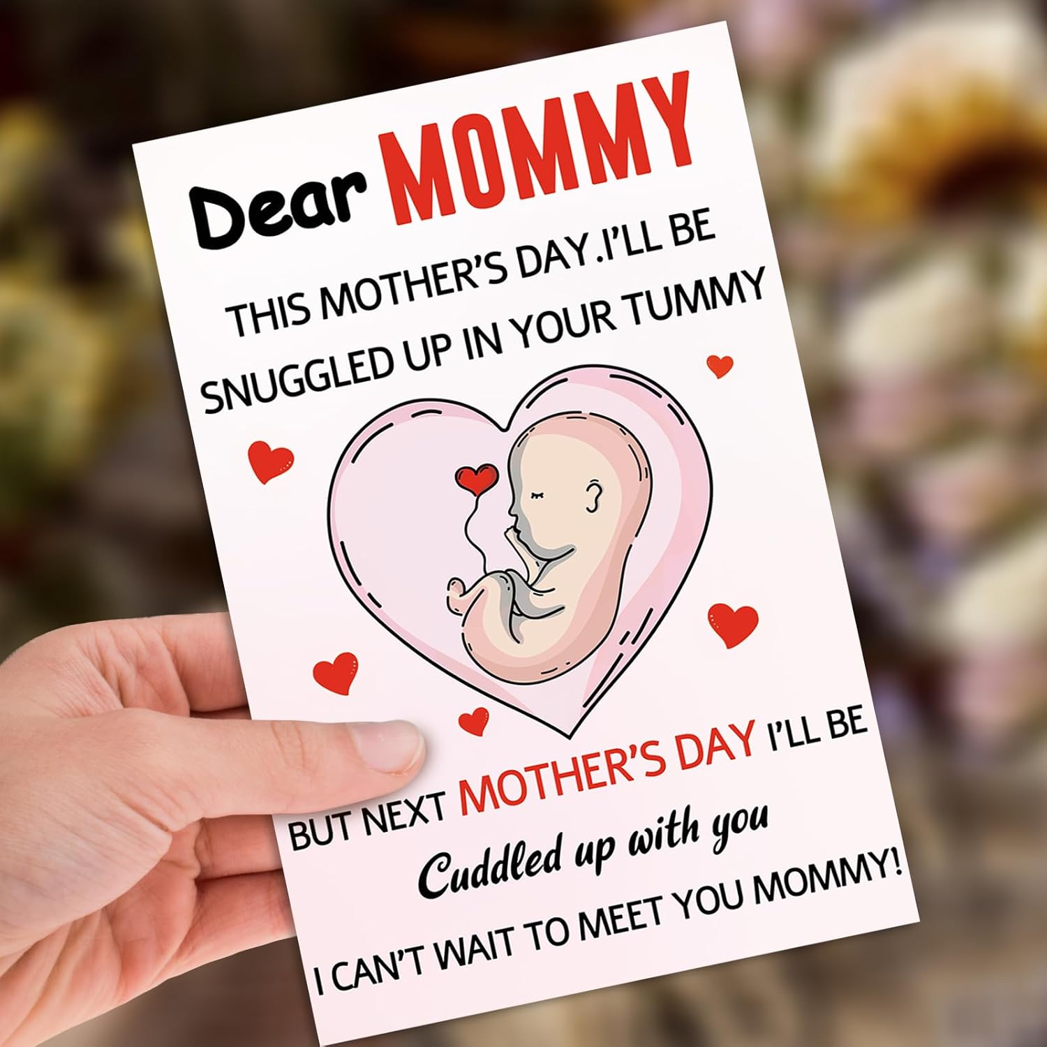 First Mothers Day Gifts For New Mom, Happy 1St Mothers Day Gifts Card From Baby, Pregnancy Gift Card For Expecting Mom First Time Moms Mother, To Be Mommy