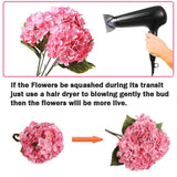Artificial Flowers Silk Hydrangea Flowers With 5 Big Heads Fake Flower Bunch Bouquet For Home Wedding Party Decor Diy (Champagne?5 Flower Heads)