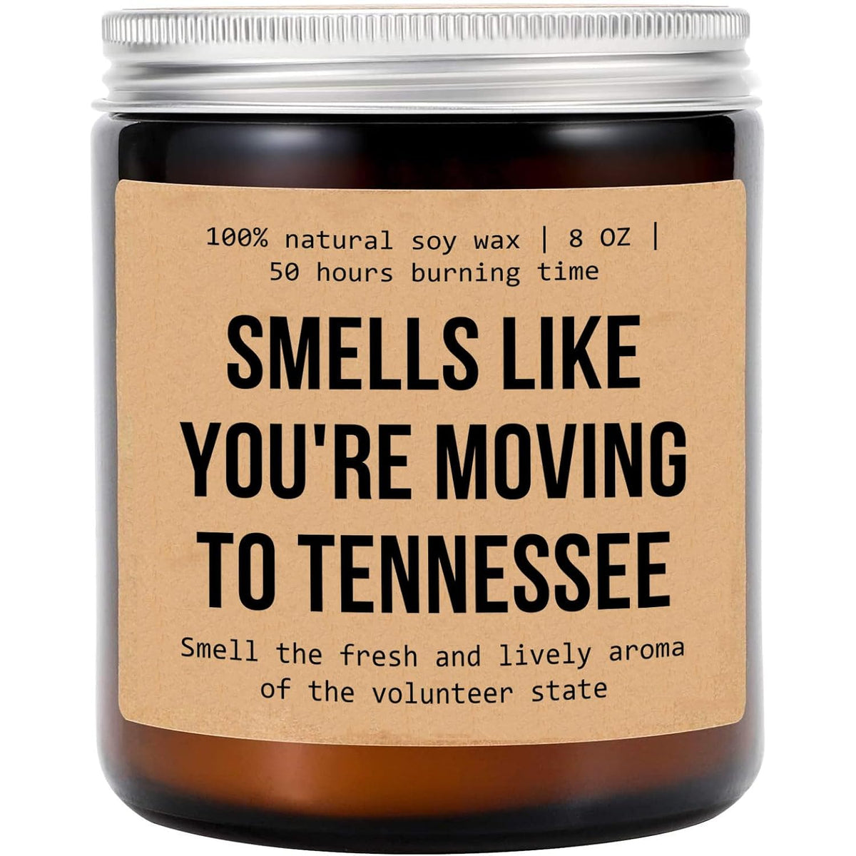 Smells Like You'Re Moving To Tennessee Candle - Moving To Tennessee Gift - Tennessee Housewarming Gift - Aromatherapy Glass Candle Jar - Non-Toxic Ingredients