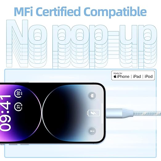 3 Pack Apple MFi Certified USB C to Lightning Cable 6FT Fast Charging Cord for iPhone 14 13 12 11 Pro Max iPad