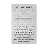 To My Wife Gifts Wallet Card - Romantic Anniversary Card For Wife - Wife Birthday Gift Ideas - I Love You Gifts For Her, Valentines, Christmas, Mothers Day