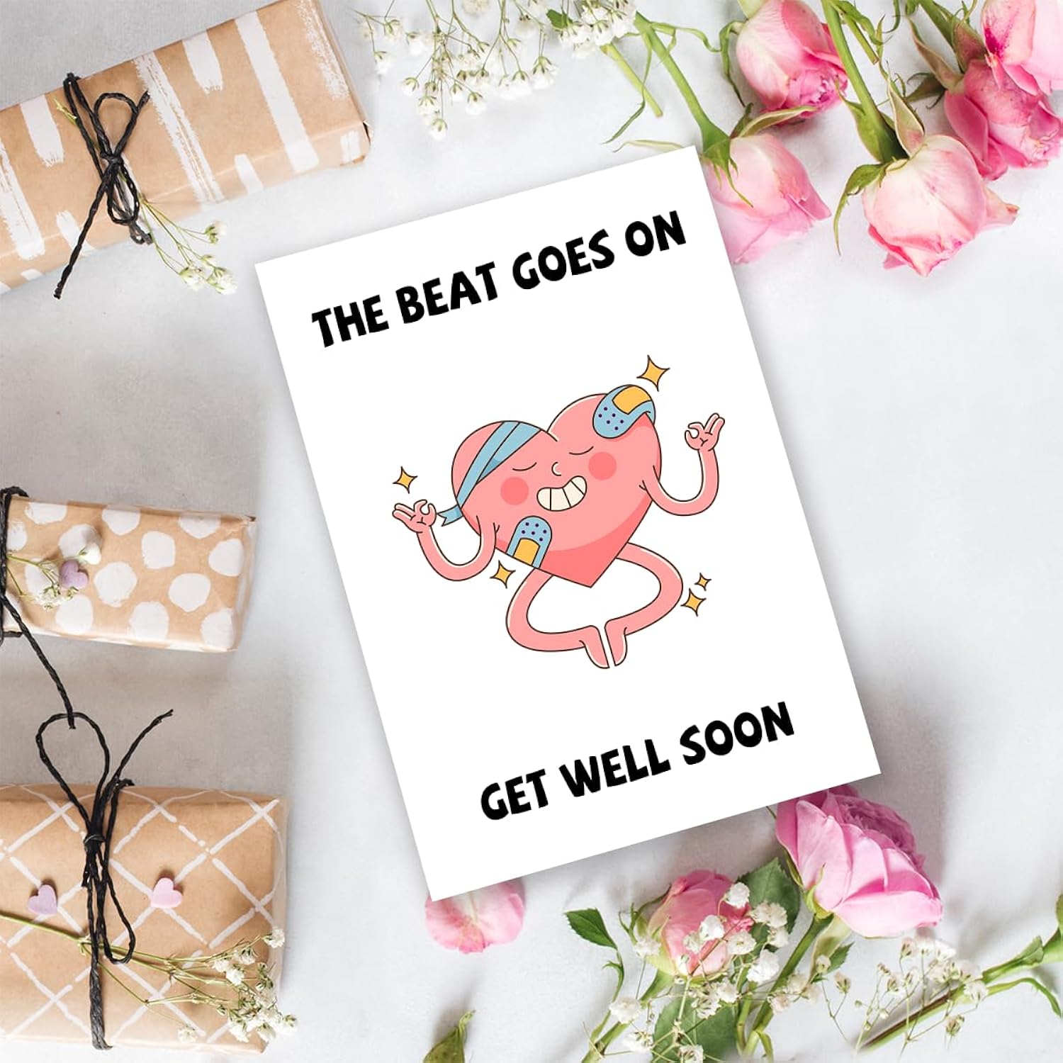 Funny Heart Disease Get Well Card For Him Her, Humor Heart Trouble Get Well Soon Cards, Cardiopathy Feel Better Card, Heart Disease Encouragement Cards For Women Men Friend