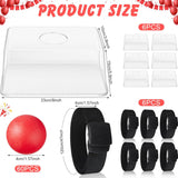 6 Sets Baby Shower Games Bridal Funniest Baby Shower Play, Interactive Shaking Balls For Boy Or Girl, Table Tennis Twerk Game (Red)