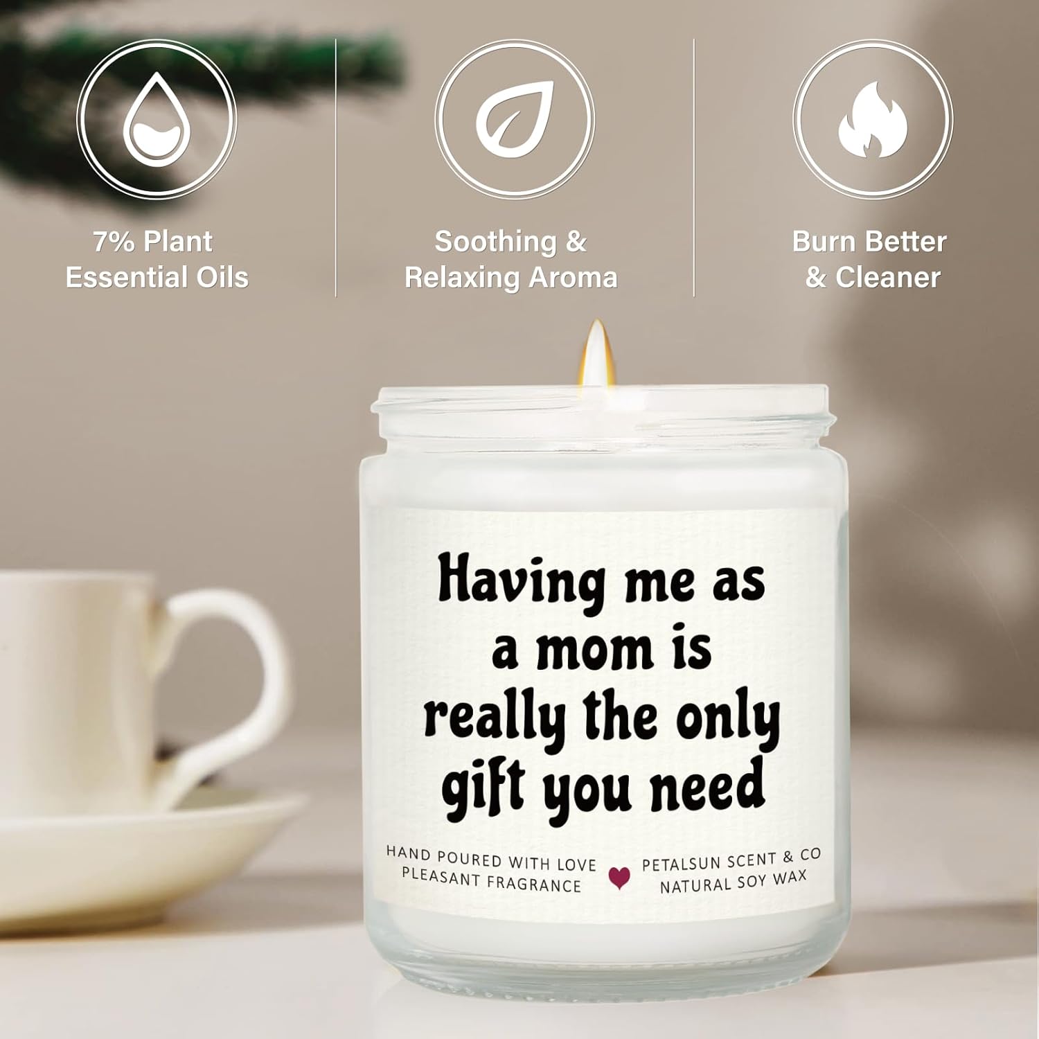 Daughter Gifts From Mom, Lavender Scented Soy Wax Candle, Funny Son Birthday Gifts, Christmas Graduation Birthday Gift For Daughter Son(7Oz)
