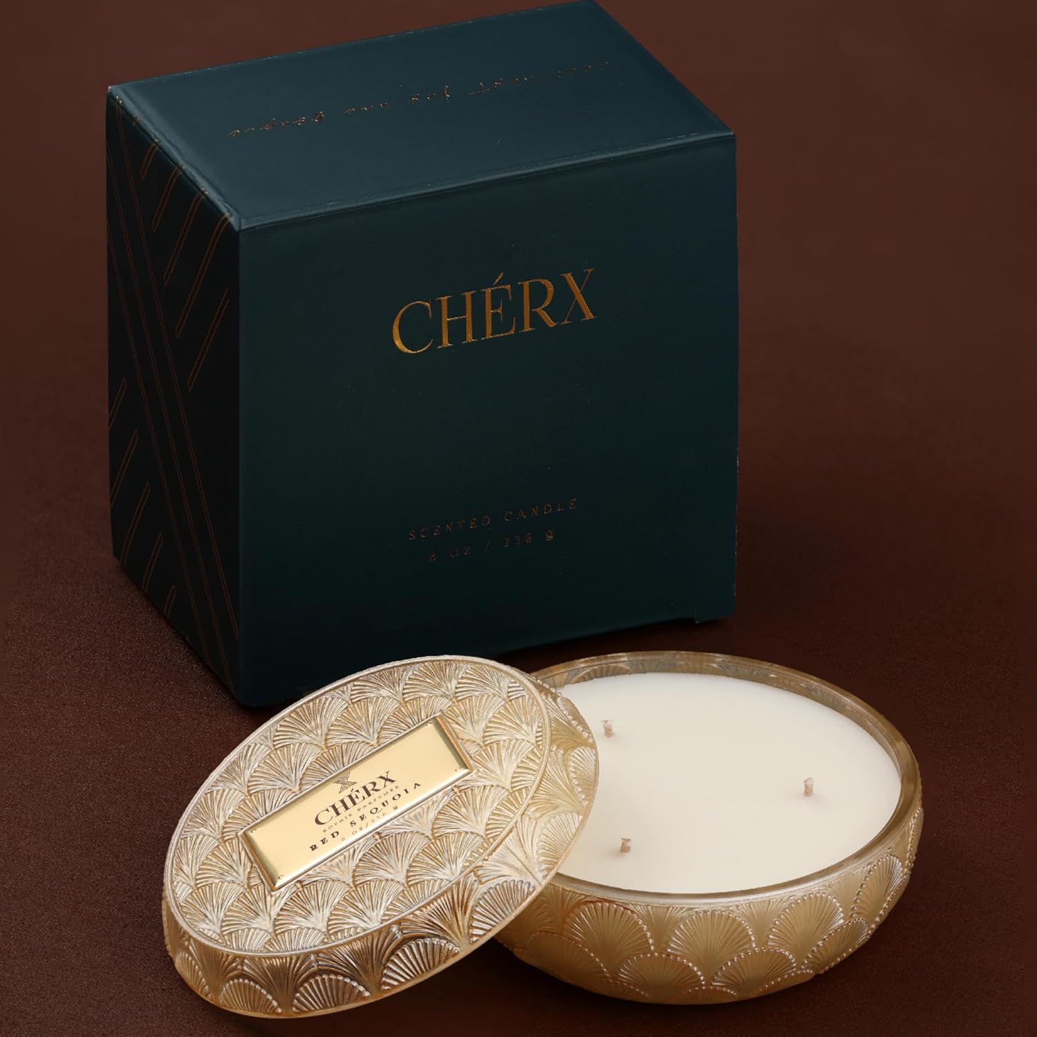 Soy Wax Bowl Candles, Fall Scents, 20-25 Hrs Burn Time, (Bowl, Red Sequoia)
