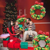 Bow Wreath Balloons Christmas Foil Balloons Xmas Garland Balloon For Christmas Themed Party Decoration Supplies Birthday Decoration Decor Ballons Arch Kits Party Balloon Set 3Pcs