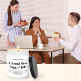 Job Promotion Candle Gifts For Women & Men – Congratulations Gift For Her & Him, New Job Soy Wax Scented Candle, Funny Office Gift For Friend, Coworker, Work Bestie (New Job)