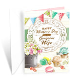 Mother'S Day Card For Wife, Made In America, Eco-Friendly, Thick Card Stock With Premium Envelope 5In X 7.75In, Packaged In Protective Mailer (Gorgeous Wife)