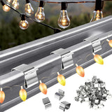100 Pcs Christmas Gutter Hooks - Galvanized Outdoor Clips For Hanging Lights - Durable Roof Hooks, Xmas Light Hangers, Seasonal Lighting Accessories For Kitchen Garden