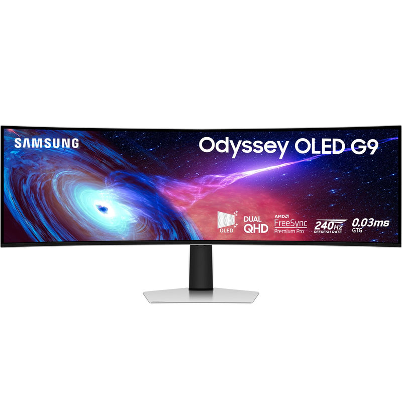 SAMSUNG 49" Odyssey G93SC Series OLED Curved Gaming Monitor, 240Hz, 0.03ms, Du