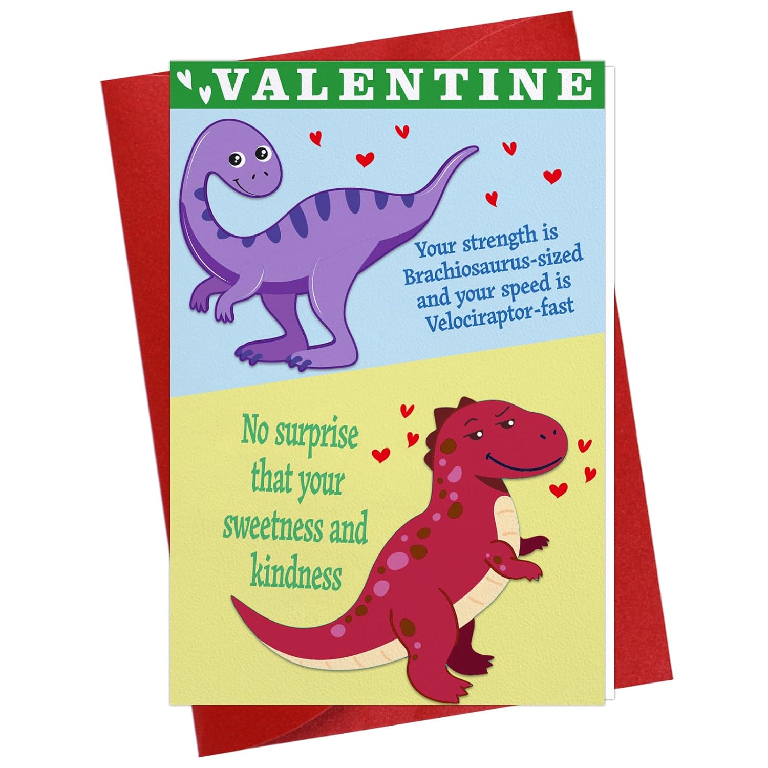 Dinosaur Valentines Day Cards For Him, Funny Dinosaur Valentines Day Gifts With Envelope For Kids Boys Husband Boyfriend