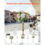 VEVOR Flower Ball Arrangement Bouquet 10PCS, 9.5-Inch Diameter Artificial Flower Balls Wedding Table Centerpieces, Faux Rose Arrangements for Wedding Centerpiece Home Decoration, Pink and White Roses