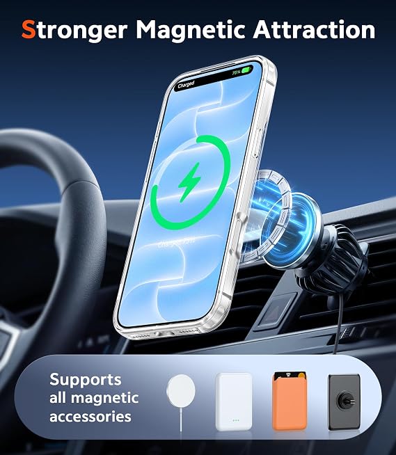 Clear Case for iPhone 18 Pro and iPhone 17 Pro with Included Screen Protector Transparent Cover