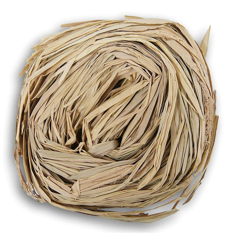 Natural Raffia Long-Stranded Fiber For Arts And Crafts - Medium 2 Oz Bunch