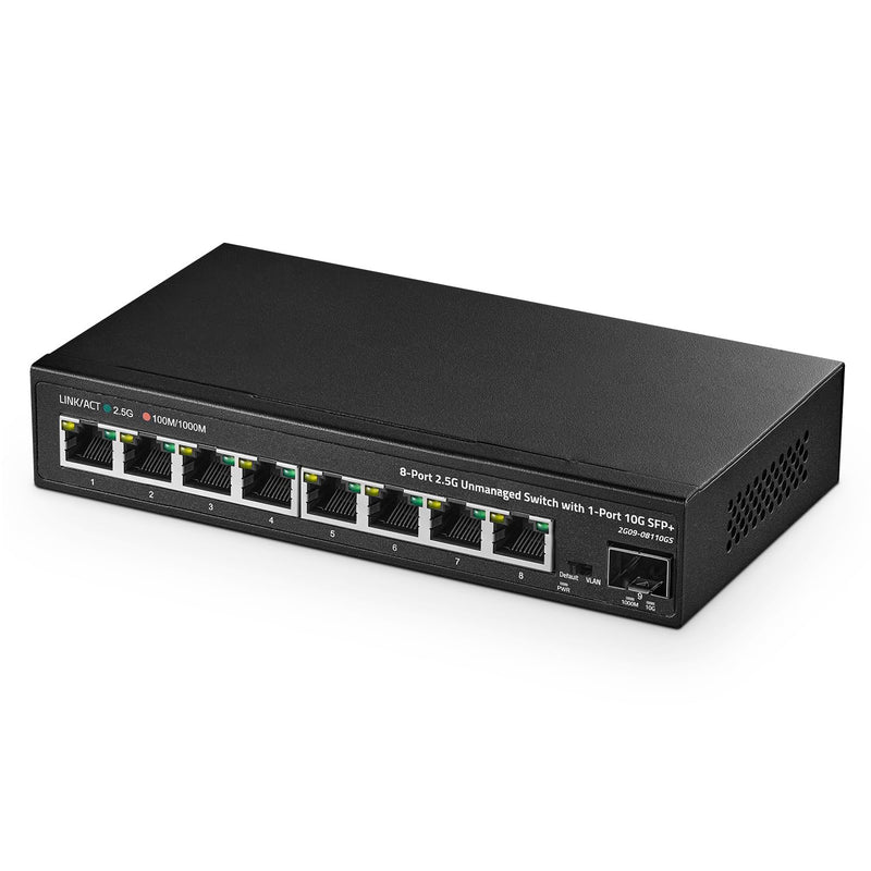 8 Port 2.5G Switch With 10G Sfp+ Port, 8 X 2.5 Gigabit Rj-45 Base-T Ports, Unm