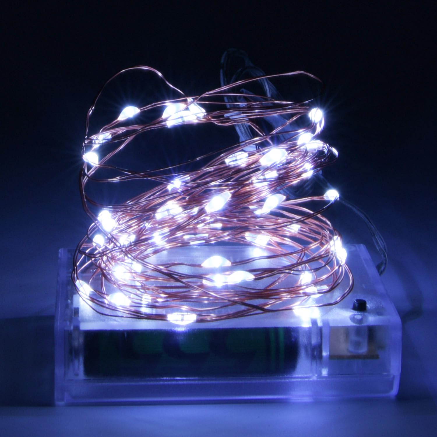 Fairy Lights, Battery Operated Christmas String Lights With 8 Flashing Modes And 8-16 Hours Timer?5M/16Ft 50 Led Copper