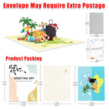 Travel Pop Up Card, Beach Birthday Card, Happy Retirement Card, Travel Themed Greeting Cards For Anniversary, Thank You, Thinking Of You, Graduation, Valentine'S Day