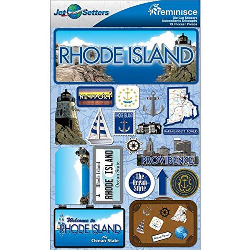 Jet Setters 2 3-Dimensional Sticker, Rhode Island