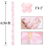 10 Pack 6.5 Feet / 78 Inch Wisteria Artificial Fake Hanging Flowers Silk Vine Ratta Plants Leaf Garland For Home Wedding Party Garden Outdoor Greenery Wall Decoration Pink