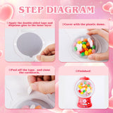 48 Pack Valentine'S Day Cards For Kids Valentines Bubble Gum Machine Candy Cards Set With Plastic Dome Diy Valentine Exchange Gifts For Boys Girls Toddler School Classrooms Rewards Party Favors
