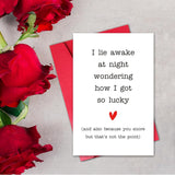 Funny Valentines Day Card For Boyfriend Husband, Happy Valentine’S Day Card Gift For Men Him From Wife Girlfriend, Lie Awake