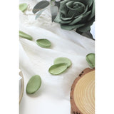 300Pcs Rose Petals Sage Green Faux Silk Flower Petals For Wedding Flower Girl Basket Aisle Scatter Dinner Table Centerpieces Party Confetti Bridal Shower Romantic Night Decoration