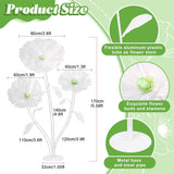Giant Silk Flowers Wedding Decor - 5.58Ft Artificial Flowers 3D Large Fake Floral With Stand Base For Christmas Bridal Shower Birthday Party Yard Ceremony Decoration (White)