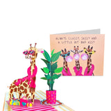 Friend Birthday Card Female - Pop Up Birthday Cards For Women - Sassy Giraffe - Funny Pop Up Card For Her - Gifts For Mum Sister Aunt Daughter Best Friends - Mothers Day Cards Funny