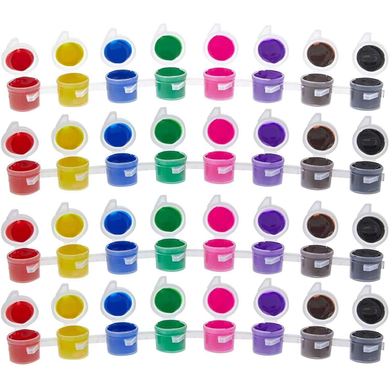 Acrylic Paint Pots For Kids, Classroom, Art And Crafts, 8 Colors (96 Pack)