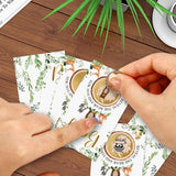 50 Pieces Woodland Baby Shower Scratch Off Game, Woodland Forest Animals Neutral Boy Girl Baby Shower Decorative Set, Printed Reveal Raffle Games Prizes Tickets Drawings Activity