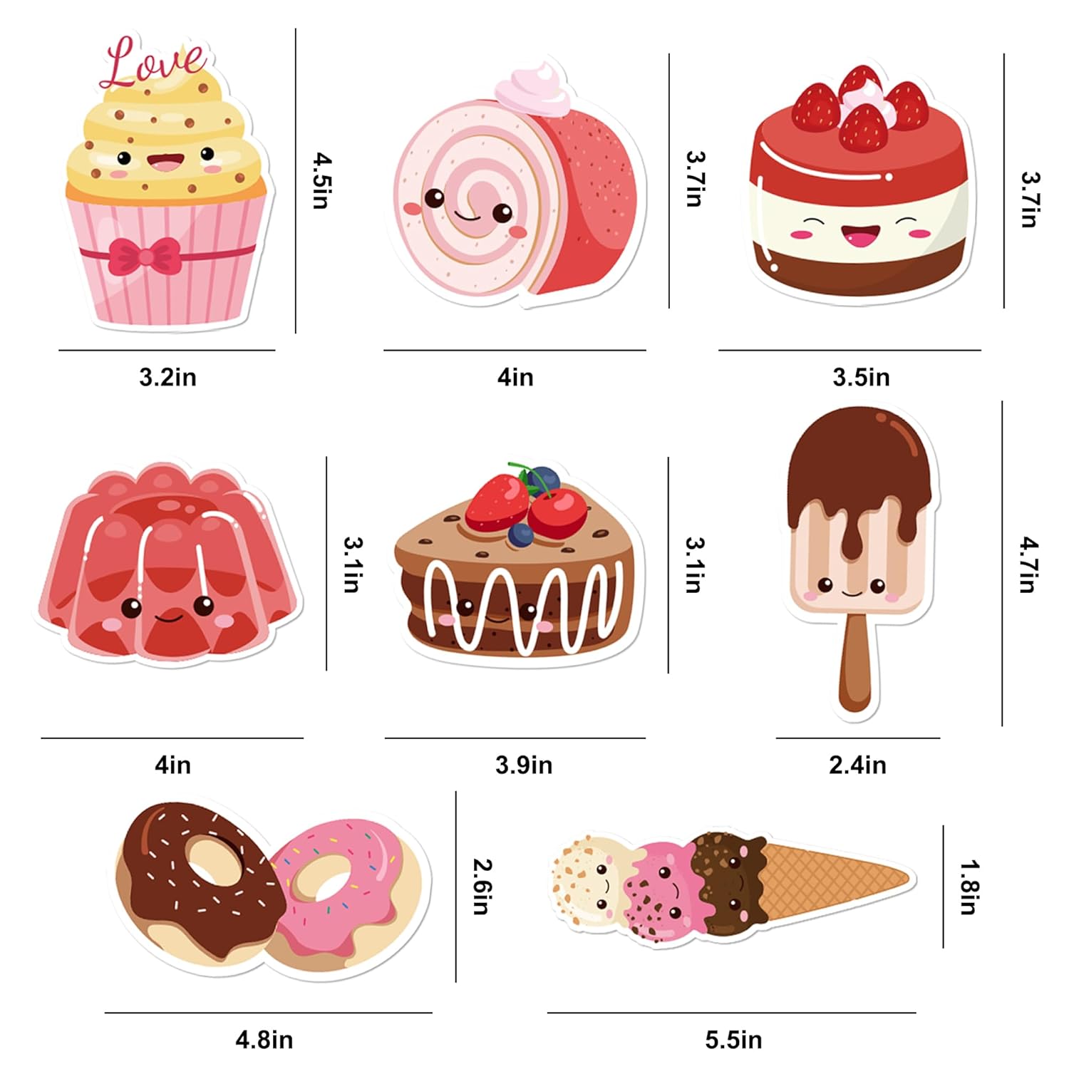 32 Pcs Valentine Cards Cute Scented Valentine Cards For School 8 Patterns Sweet Cupcake Valentines Day Card For School Classroom Exchange Gifts
