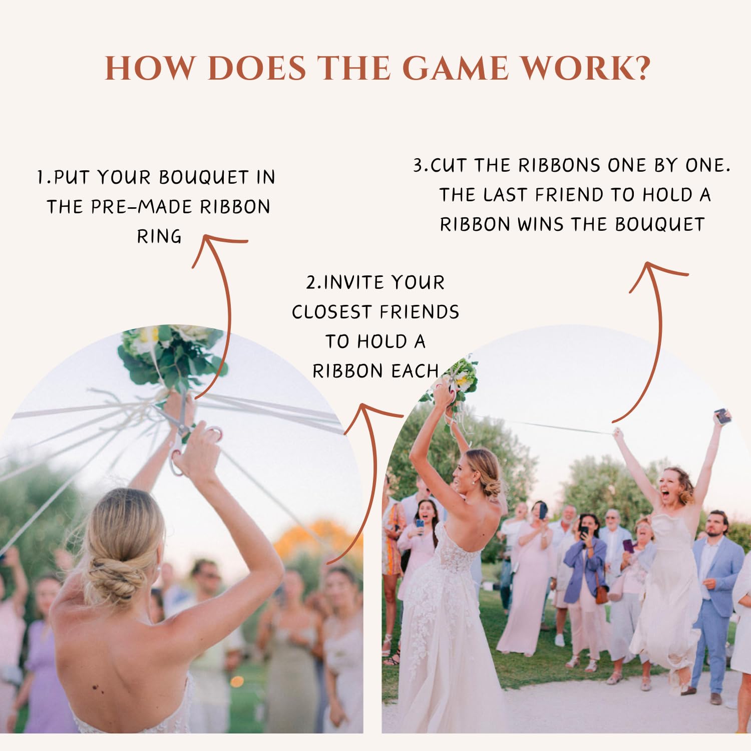 Bouquet Toss Game, Wedding Activity Entertainment, Up To 16 Players, Pink, White, Fabric, Plastic