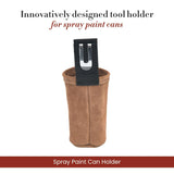Style n Craft Spray Paint Can Holder, Heavy-Duty Suede Leather Spray Paint Can Holder, Dark Tan (88022)