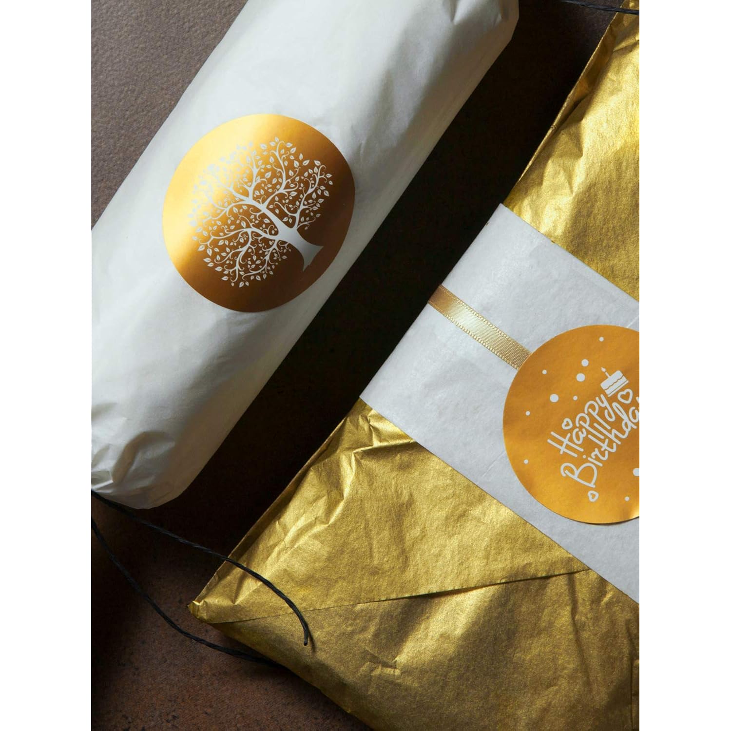 Gift Wrapping Tissue Paper - Metallic Gold Tissue Paper For Diy Crafts,Pack Bags - 19.5 X 27.5 Inches -25 Sheets