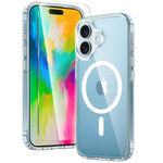 iPhone 16 Clear Case, Magnetic, Drop Protection, Anti-Yellowing, Shockproof