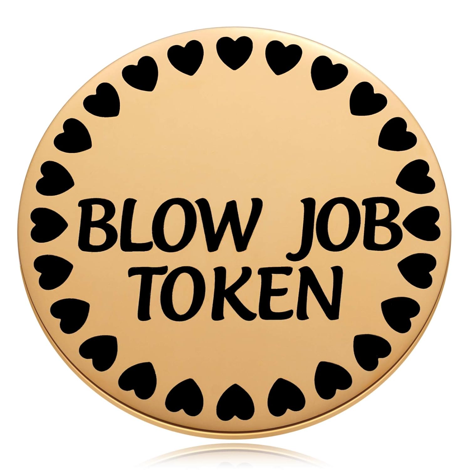 Funny Gift For Husband Or Boyfriend, Naughty Gifts For Him Or Men, Fiance Valentines Day Birthday Anniversary Token Coin Golden 1.5"