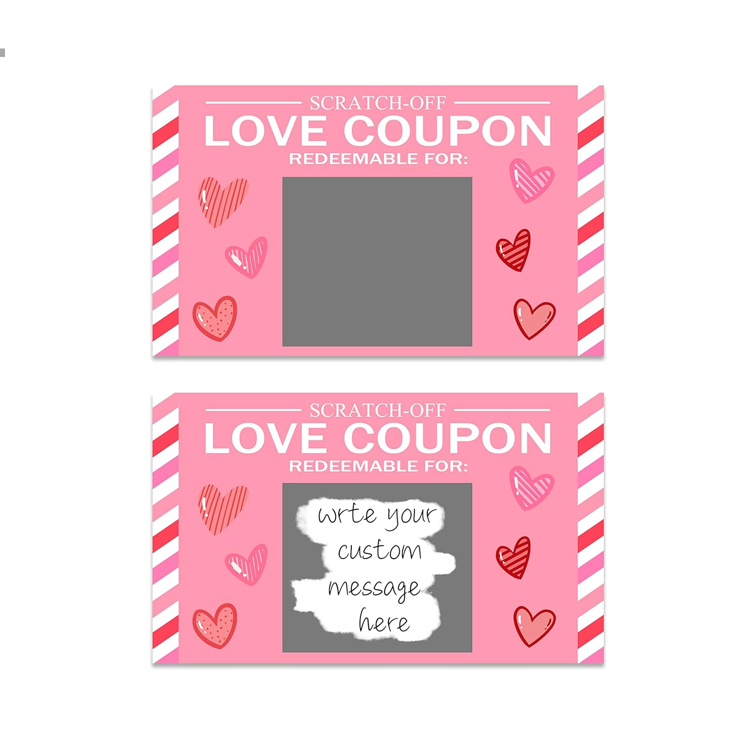 Scratch Valentines Day Card, Love Coupons, Love Note Scratch Off Cards, 20 Pieces Valentine'S Day Anniversary Greeting Card, Diy Valentines, Romantic Gifts For Husband, Wife, Lovers, Kids(A07)