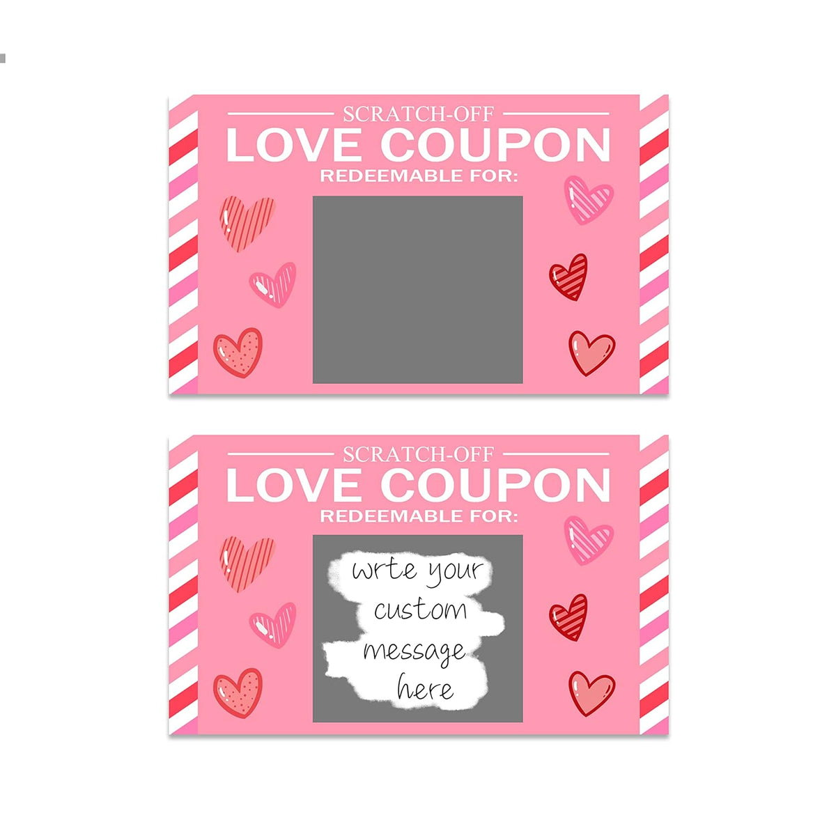 Scratch Valentines Day Card, Love Coupons, Love Note Scratch Off Cards, 20 Pieces Valentine'S Day Anniversary Greeting Card, Diy Valentines, Romantic Gifts For Husband, Wife, Lovers, Kids(A07)