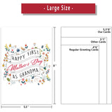 Happy First Mothers Day Card As Grandma, Perfect Granny Gifts Cards From Grandchildren, 1St Mother’S Day Card As Bubbie From Daughter Son