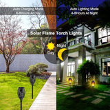 8 Pack Solar Torch Lights Flickering Flame Waterproof Outdoor Garden Yard Decor Lights
