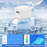 2 Pack USB Wall Charger with 6FT Lightning Cable Fast Charging Travel Charger for iPhone 14 13 12 11 iPad