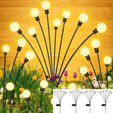 Solar Swaying Garden Light - 4 Pack New Upgraded Solar Garden Lights, 16Leds Sway By Wind, Yard Patio Pathway Decoration, High Flexibility Iron Wire & Heavy Bulb Base, Warm White